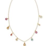 International Concepts Multicolor Charm Necklace in Gold-Tone MSRP $34.40 NWT