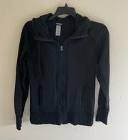 C9 by Champion Black Full Zip Hooded Track Jacket - Size Medium - Contrast Panel