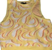 Kendall + Kylie Yellow Abstract Festival Tank