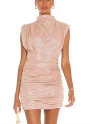 Line & Dot Laura Sparkly Dress In Mauve