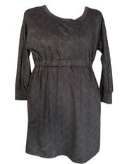 Everly Grey black snakeskin print fit and flair dress 

size medium