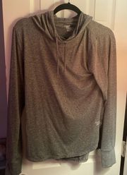 Mock neck hooded long sleeve