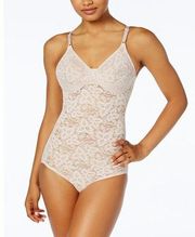 Maidenform Womens 36B Beige Nude M3008 Lace 'N Smooth Body Briefer Shapewear NWT