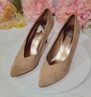 BLEECKER & Bond Retro Nude Suede Pumps Size 8M