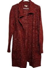 Royal Robbins Cardigan Sweater Long Sleeve Open Front Knitted Burgundy 2XLarge