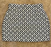 ZARA  || Black and white print mini skirt