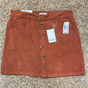 Kensie Jean corduroy high rise skirt size 10/30 NWT