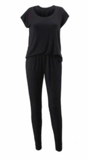 CAbi Black Jersey Knit Playsuit Jumpsuit Sz.XS