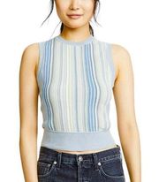 Rag & Bone Sweater Tank Top Sz XS Lisse Striped Crop Ribbed Worn On Tv Preppy