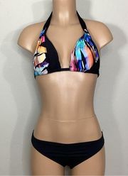 New. La Blanca black watercolor bikini. Size 6. Retails $139