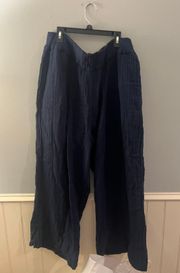 navy linen pants