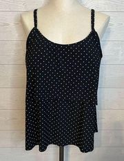 St John’s Bay polka dot ruffled swimsuit top Size 18W