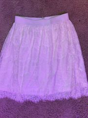 She + Sky Cream Lace Skirt Size Medium