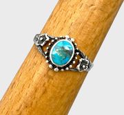 Vintage Style Turquoise Ring - Sz 9