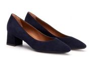 Aquatalia Pasha 40mm Waterproof Suede Pumps in Navy- Worn Once