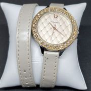 Maurices Cream & Gold Colored Wrap Watch