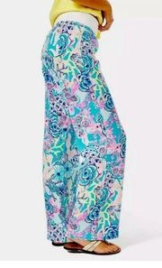 Lily Pulitzer once upon a tide wide leg linen pants