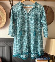 NWT Roller rabbit medallion serafina tunic-teal