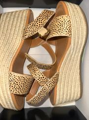 Leopard Espadrille Shoes 