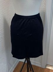 Kenar Black Stretchy Midi Knit Pencil Skirt EUC Sz S Rayon Nylon Women’s
