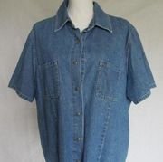 Genuine  Woman Jean Company Button Up Top 22W