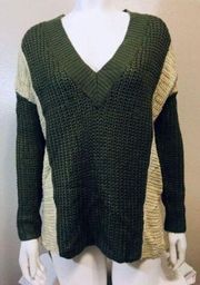 POOF Small Knit Sweater Beige Green