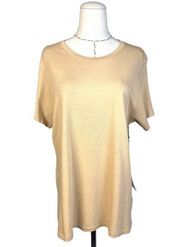 Agolde Mariam Classic T-Shirt Womens Size XL Noodle 100% Organic Cotton