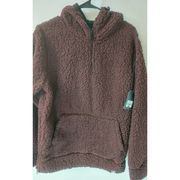 Free Planet Burgundy Sherpa Hoodie Size S