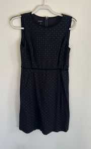 Black Sleeveless Velvet Polka Dot