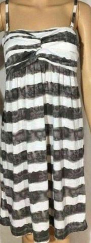 Nicole Miller Black White Dress / Swim Cover Up NWT Size L Women's