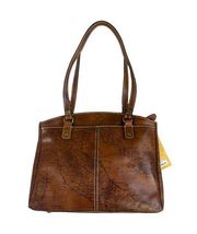 Patricia Nash Poppy Tote In Riot Rust Big Map Print