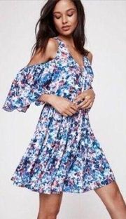 Rebecca Minkoff Floral Robbie Cold Shoulder Dress Size XS