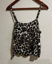 NWT Nation LTD leopard satin cami tank top