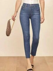 REFORMATION JEANS Serena High Skinny Crop Cropped Jeans LY716 in Cannee 28