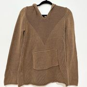 BcbgMaxAzria brown thick knit hoodie kangaroo pocket size medium