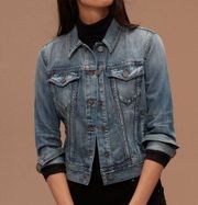 Aritzia Talula Blue Light Wash Denim Jean Jacket