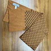 Small MK Logo Scarf - Camel Brown/Black