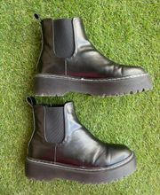 Black Chelsea Leather Boots