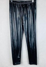 Soho Girls Black Shiny Stretch Leggings