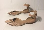 Arturo Chiang At-Kenneth ankle strap pointed toe flats size 8 1/2 M