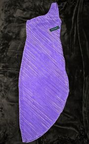 Purple asymmetrical one-shoulder dress