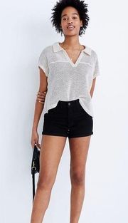 MADEWELL Crochet Polo Top size Small