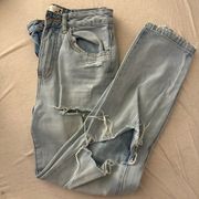 Garage light wash straight jeans. Size 3