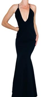 Black Open Back Low Bust Party Classic Maxi Tank Dress