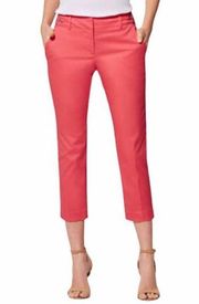 New York & Company Straight Leg Cropped Pants Salmon Pink Women’s US Size 4