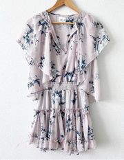 MISA Los Angeles Lullu Floral-Print Ruffle Mini Dress