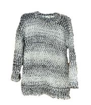 Simply Noelle Gray and White Knit Sweater Women’s Size Small Medium