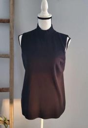 Charter Club Black Turtleneck Sleeveless Lightweight Sweater Top M