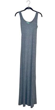 Nation LTD Heathered Gray Open Back Tank Maxi Dress