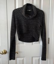 Crop Slouch Cowlneck Long Sleeve Top